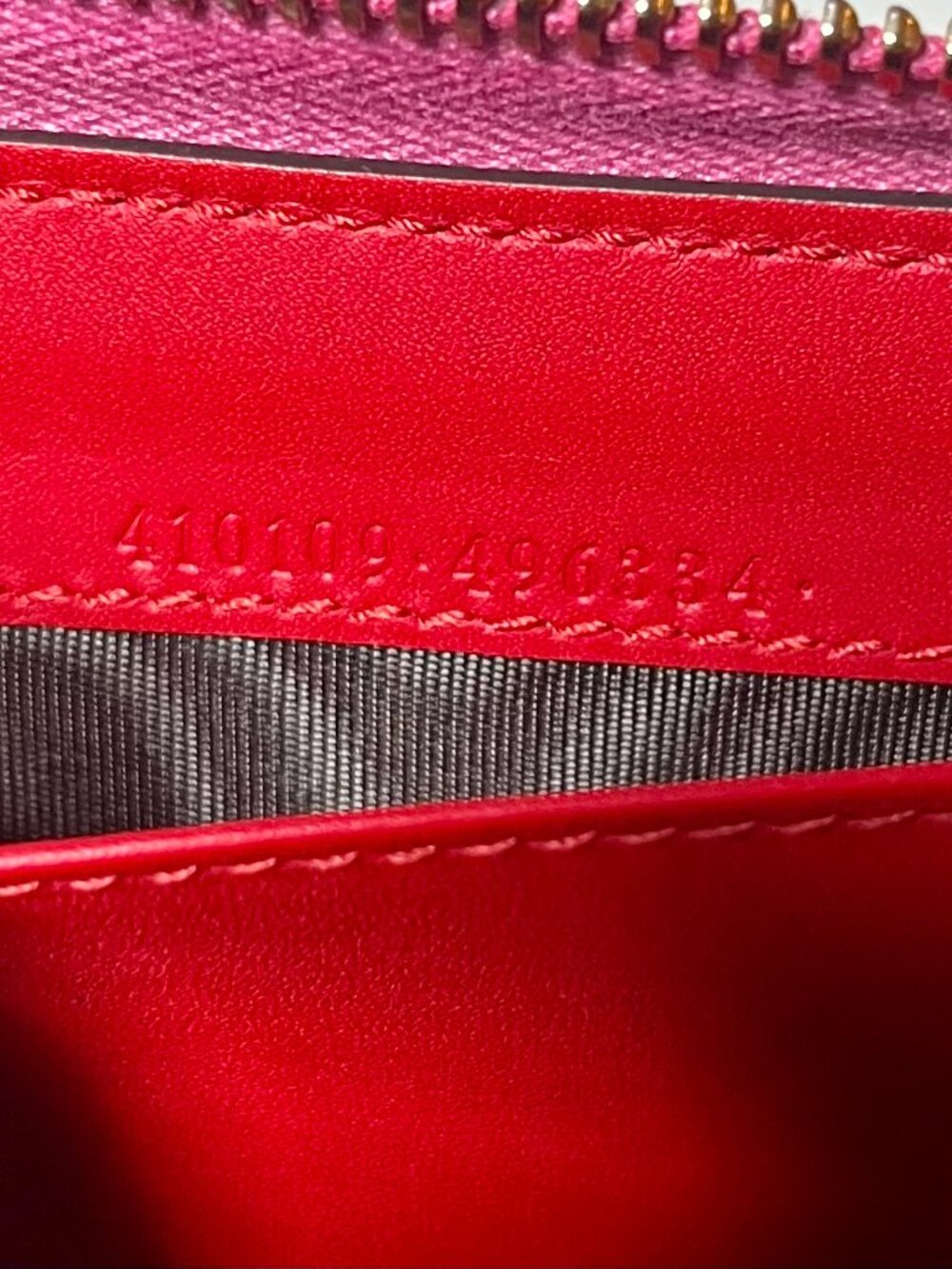 Gucci Pink Leather Zip Around Wallet Wristlet + Box - Picture 12 of 12